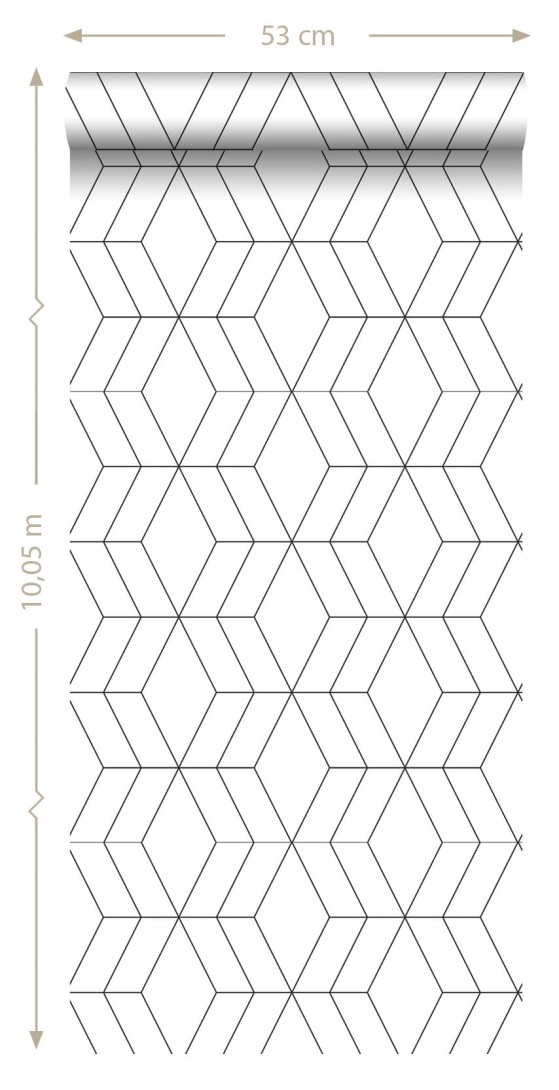 Tapeta Esta Black & White With A Splash Of Gold 139149 Art Deco Motif