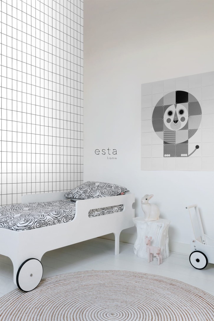 Tapeta Esta Black & White With A Splash Of Gold 139030 Small Tiles