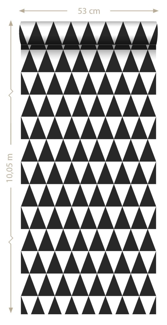 Tapeta Esta Black & White With A Splash Of Gold 128845 Graphical Triangles