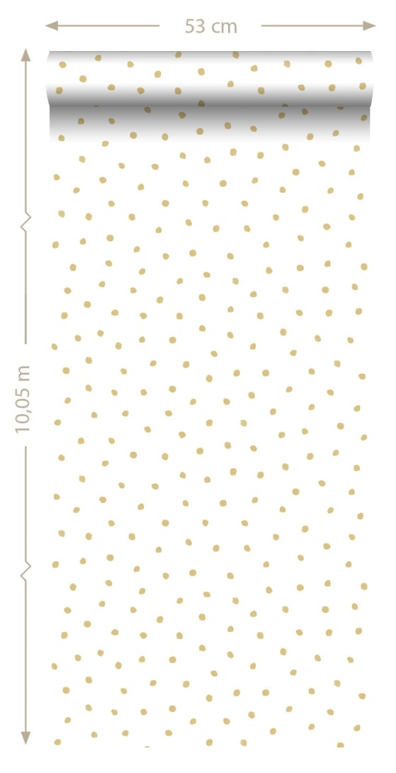 Tapeta Esta Black & White With A Splash Of Gold 138937 Polka Dots
