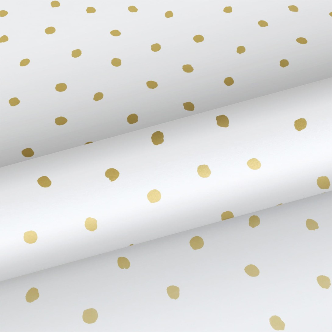 Tapeta Esta Black & White With A Splash Of Gold 138937 Polka Dots