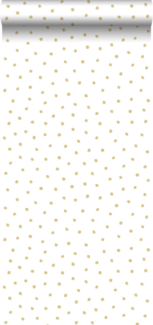 Tapeta Esta Black & White With A Splash Of Gold 138937 Polka Dots