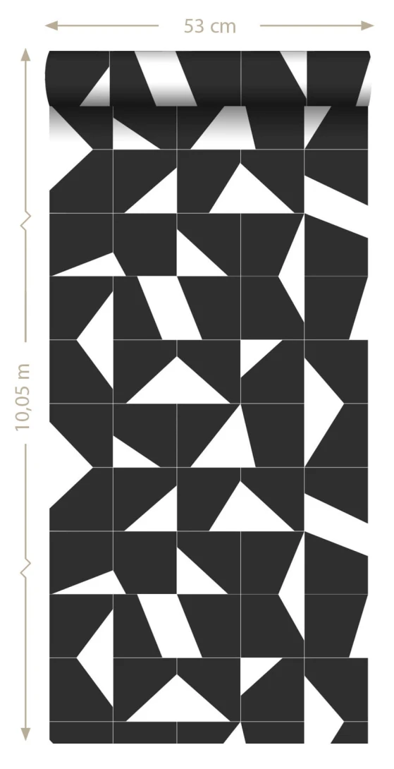 Tapeta Esta Black & White With A Splash Of Gold 139087 Tile Motif