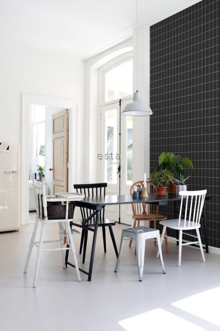 Tapeta Esta Black & White With A Splash Of Gold 139032 Small Tiles