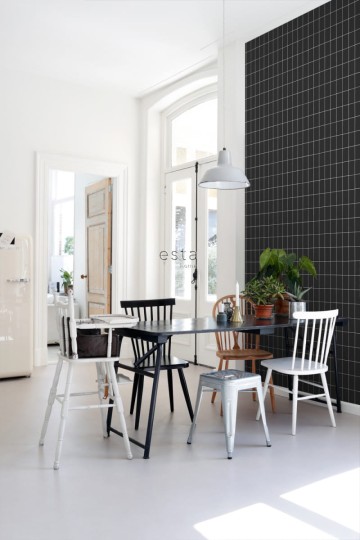 Tapeta Esta Black & White With A Splash Of Gold 139032 Small Tiles