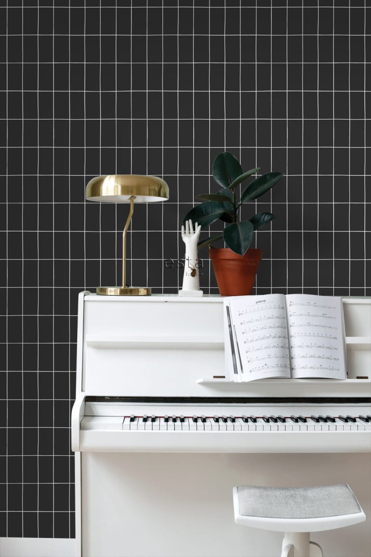 Tapeta Esta Black & White With A Splash Of Gold 139032 Small Tiles
