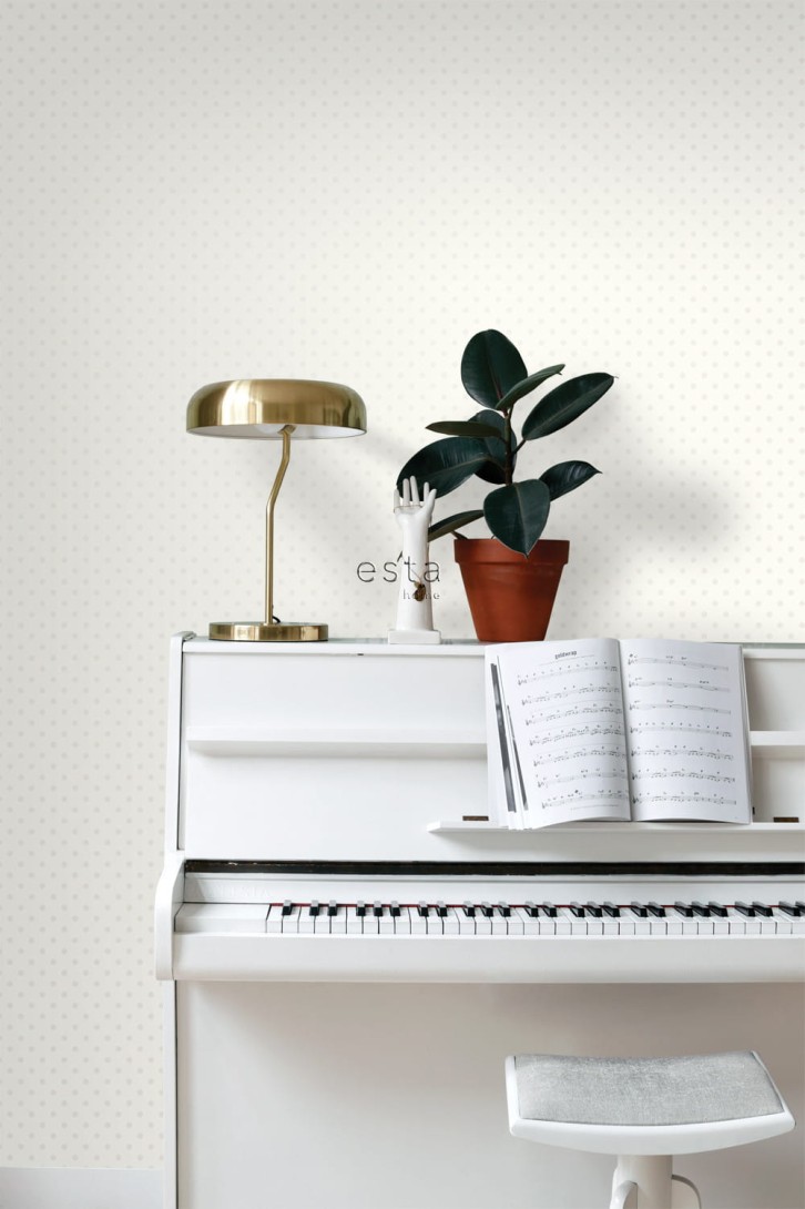 Tapeta Esta Black & White With A Splash Of Gold 137006 Polka Dots