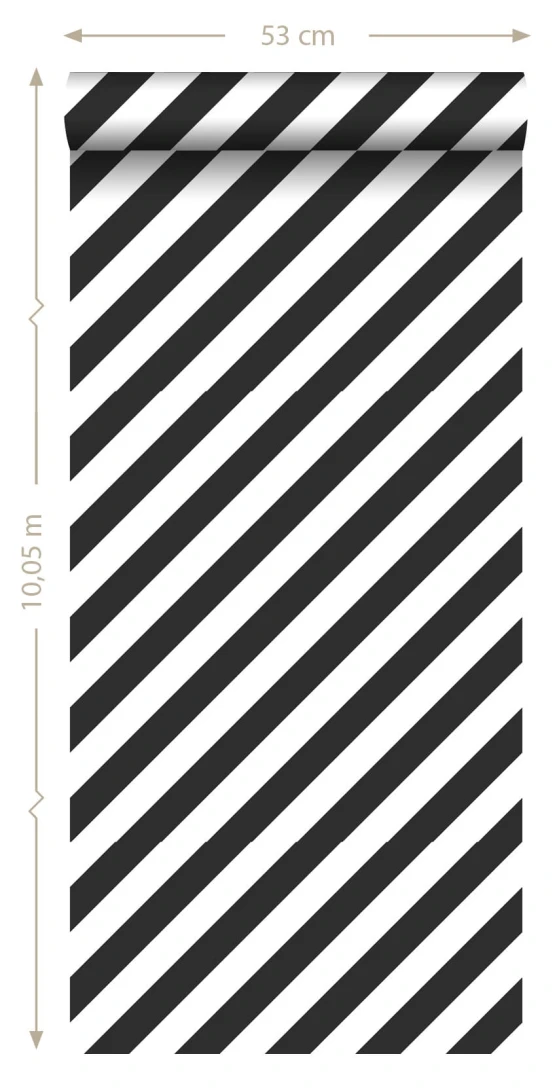 Tapeta Esta Black & White With A Splash Of Gold 139112 Stripes