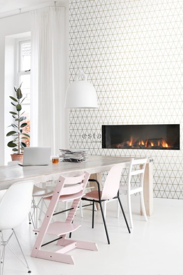 Tapeta Esta Black & White With A Splash Of Gold 139147 Graphical Triangles