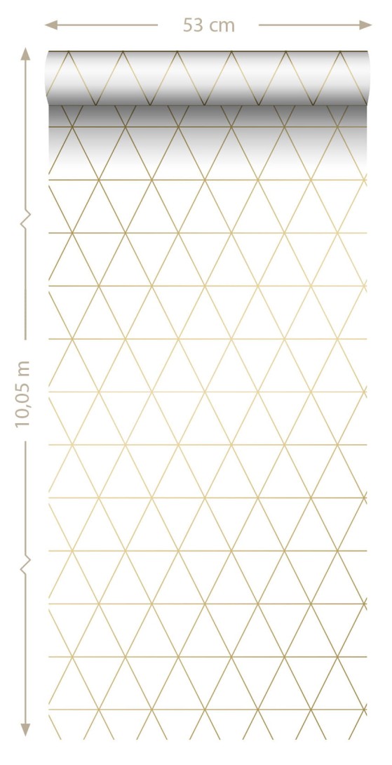 Tapeta Esta Black & White With A Splash Of Gold 139147 Graphical Triangles