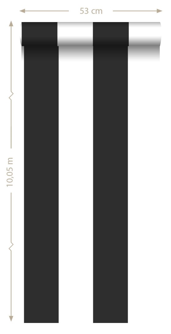 Tapeta Esta Black & White With A Splash Of Gold 139111 Stripes
