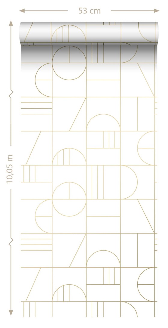 Tapeta Esta Black & White With A Splash Of Gold 139141 Art Deco Motif