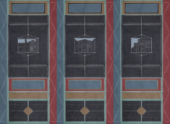 London Art 20040 01 Exclusive 20 Pompeianus - mural ze starożytnym miastem