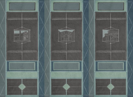 London Art 20040 03 Exclusive 20 Pompeianus - mural ze starożytnym miastem