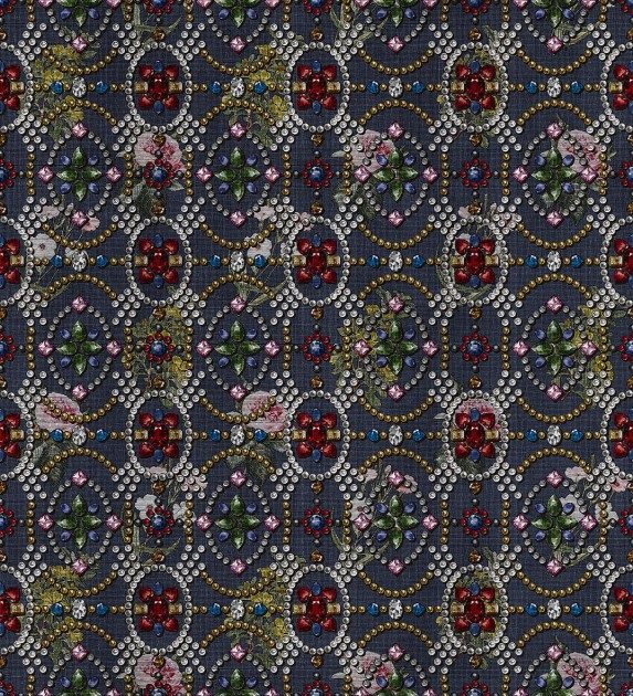 London Art 20012 03 Exclusive 20 Flowers & Diamonds - mural z kamieniami szlachetnymi