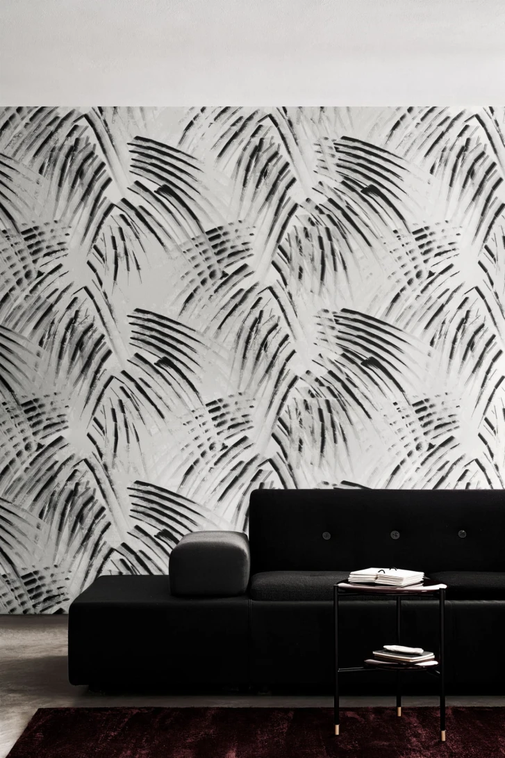 London Art 20033_02 Exclusive 20 Scratch Line - mural w liście palmy