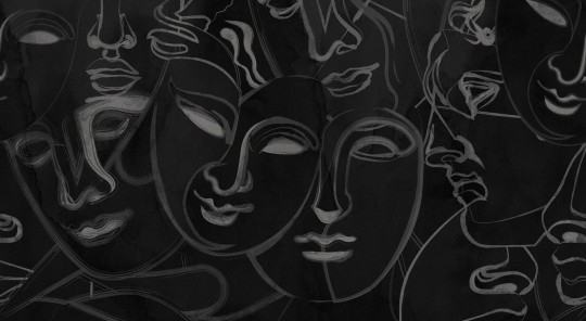 London Art 20062-02 Exclusive 20 Hellenes - mural w maski antyczne
