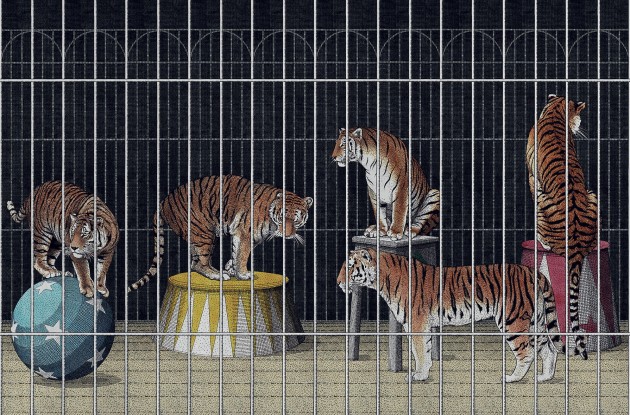 London Art 19004 01 Exclusive 19 Tigers - mural zwierzęcy