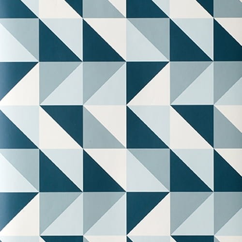 OL / Tapeta Ferm LIVING Remix Blue 146 Trójkąty - 1 rolka