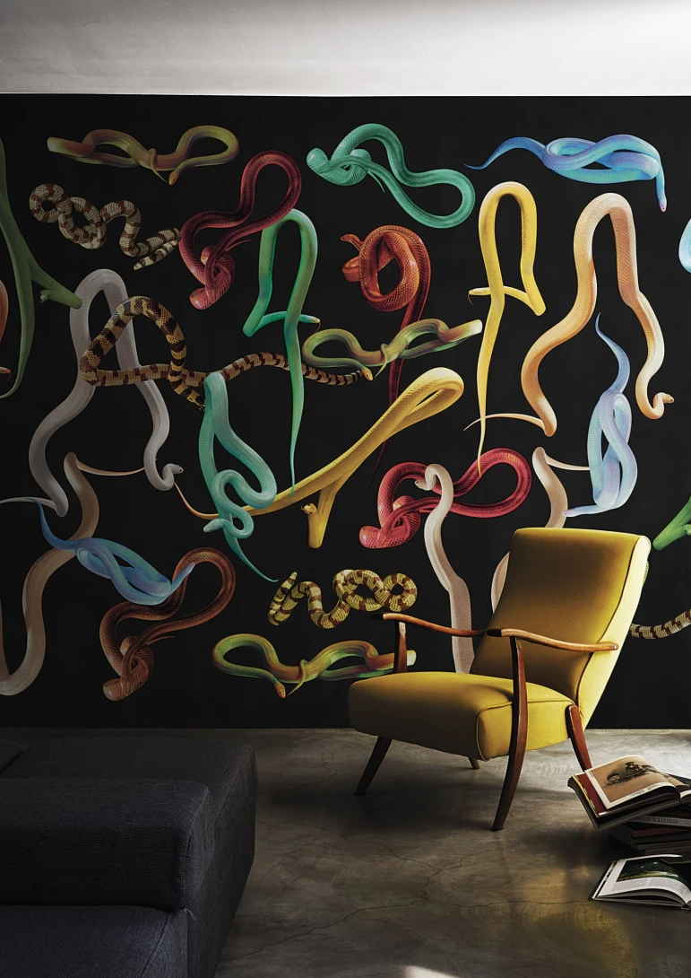 London Art 01TP 03 Toiletpaper Snakes Strom - mural z motywem węży