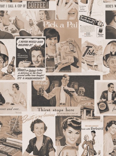 Tapeta Mind the Gap WP20070 RETRO ADS SEPIA