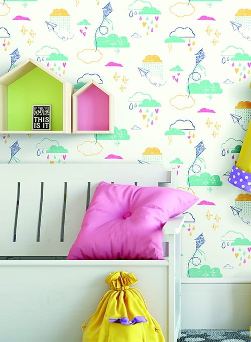 Tapeta York Dream Big WI0125 Kites In The Clouds