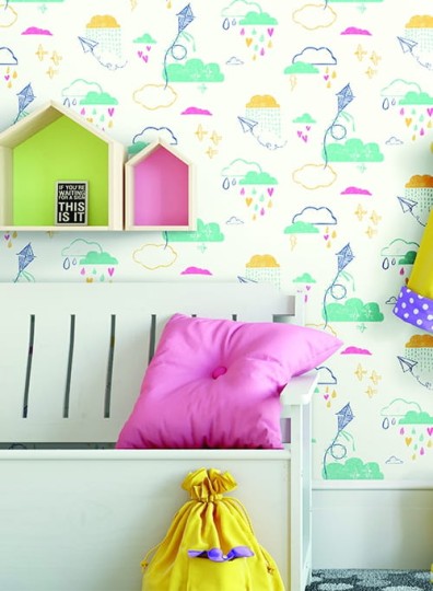 Tapeta York Dream Big WI0125 Kites In The Clouds