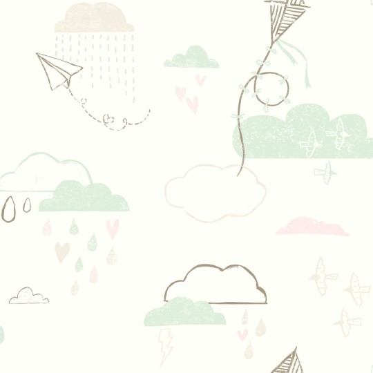 Tapeta York Dream Big WI0128 Kites In The Clouds