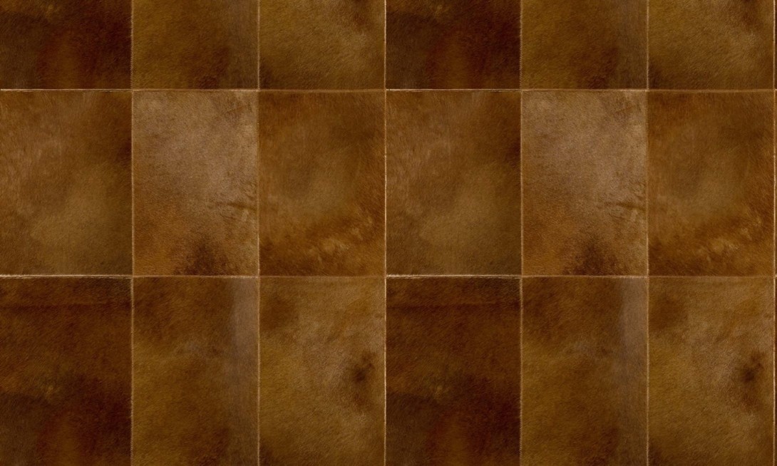 Arte 33507 Les Cuirs Rectangle Cognac - tapeta ze skóry w prostokąty