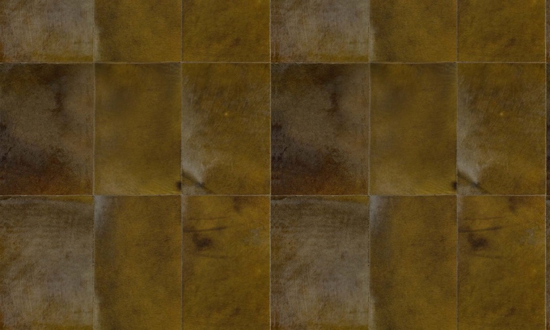 Arte 33513 Les Cuirs Rectangle Khaki - tapeta ze skóry w prostokąty
