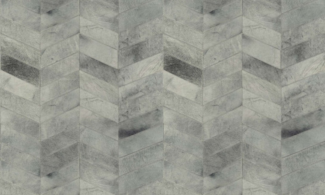 Arte 33521 Les Cuirs Montage Ash - tapeta ze skóry w jodełkę