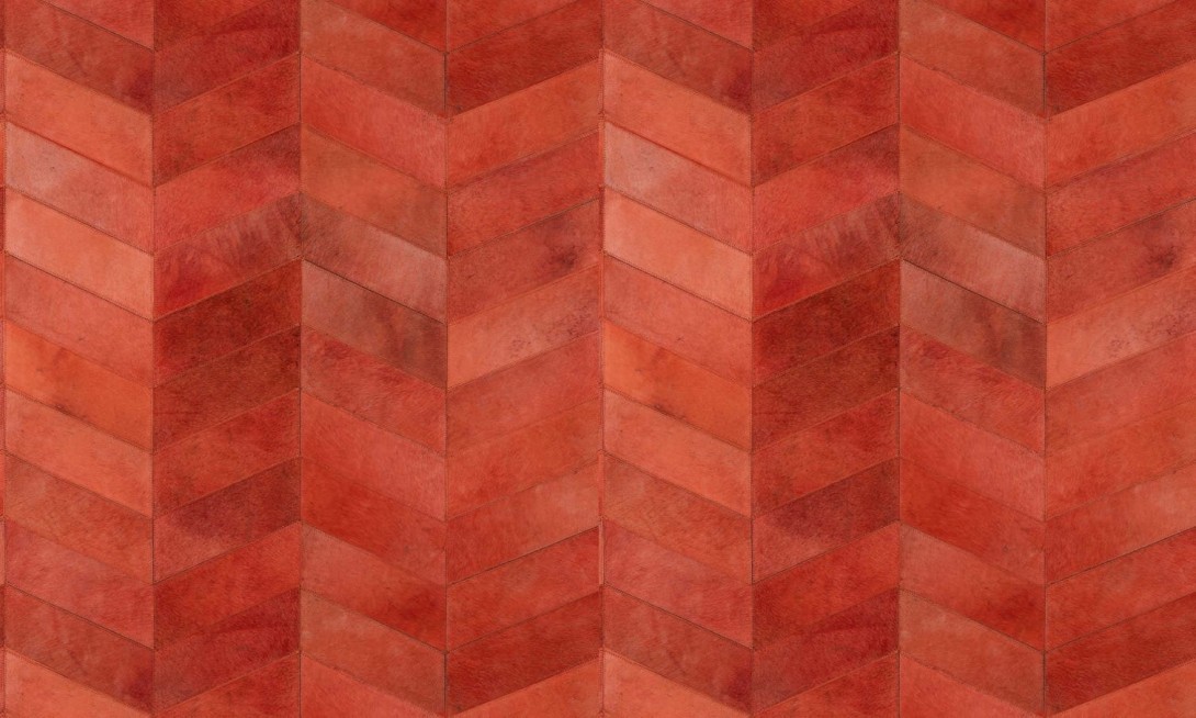 Arte 33529 Les Cuirs Montage Coral - tapeta ze skóry w jodełkę