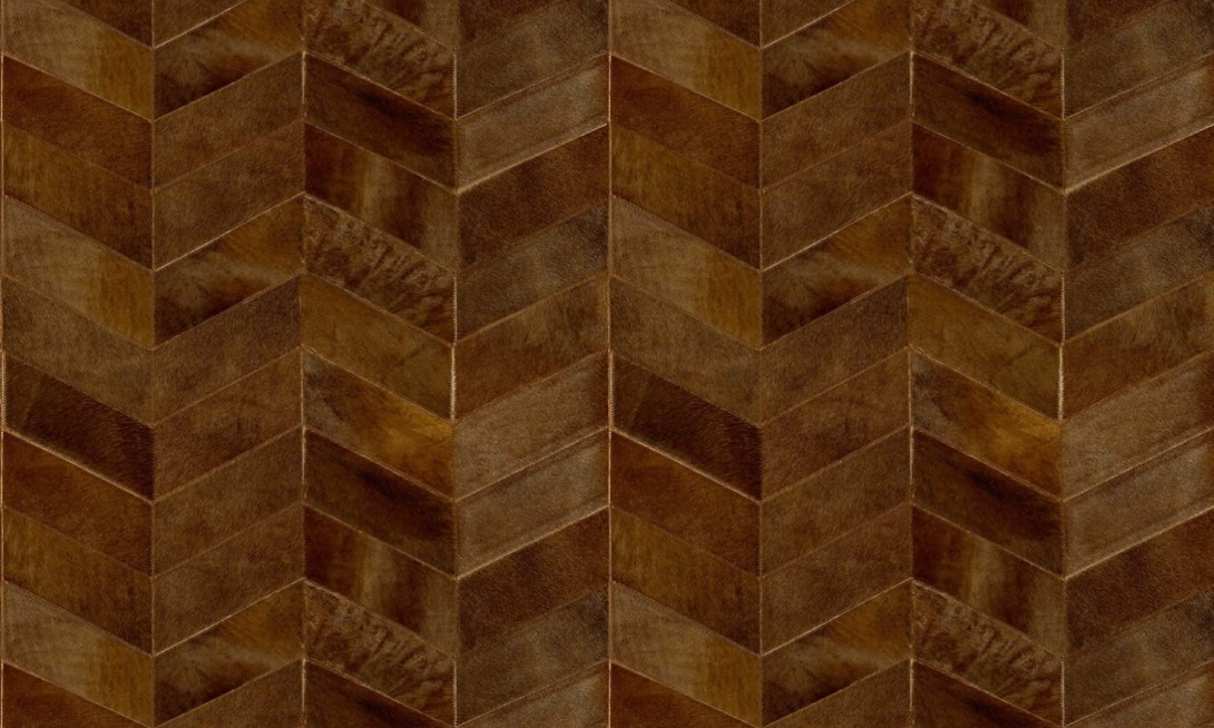 Arte 33527 Les Cuirs Montage Cognac - tapeta ze skóry w jodełkę