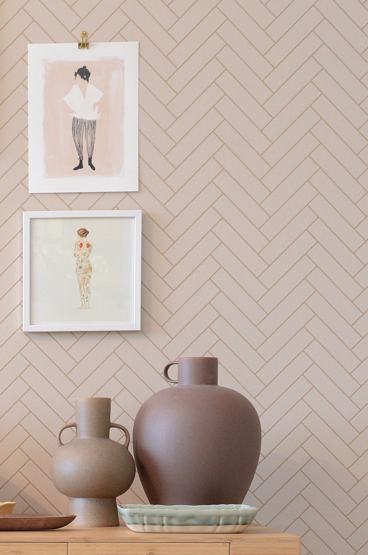 Tapeta Majvillan Herringbone 144-01 Sandy Beige