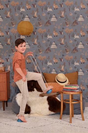 Tapeta Majvillan Deep Forest 145-02 Midnight Blue