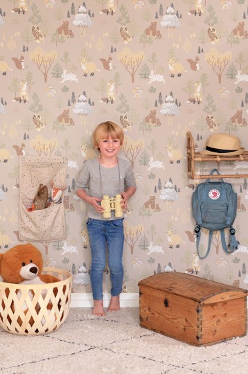 Tapeta Majvillan Deep Forest 145-03 Soft Beige