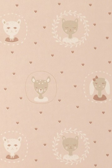 Tapeta Majvillan Hearts 148-01 Dusty Warm Pink