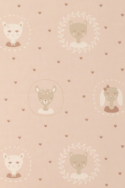 Tapeta Majvillan Hearts 148-01 Dusty Warm Pink