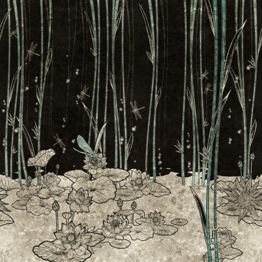 Mural Inkiostro Bianco GoldenWall INKROJY1802 Bluemoon