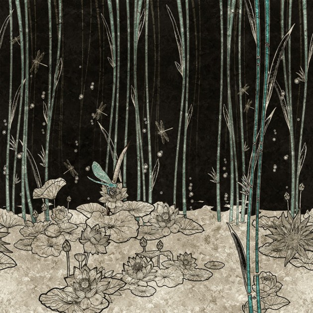 Mural Inkiostro Bianco GoldenWall INKROJY1802 Bluemoon