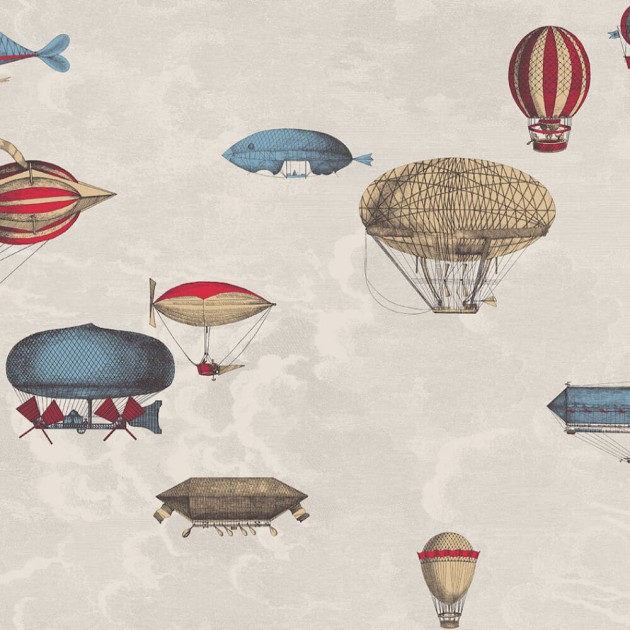 Tapeta Cole & Son Fornasetti 114/10020 Macchine Volanti - zestaw 2 rolek (A i B)