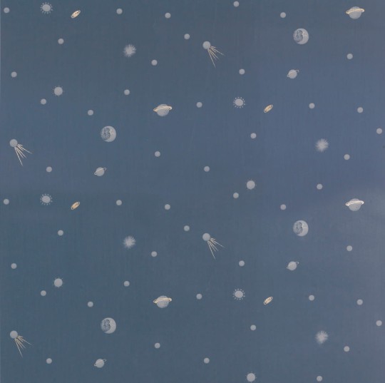 OL /Tapeta Ferm Living Moon Wallpaper - Dark Blue 189 Księżyce - dostępne 2 rolki