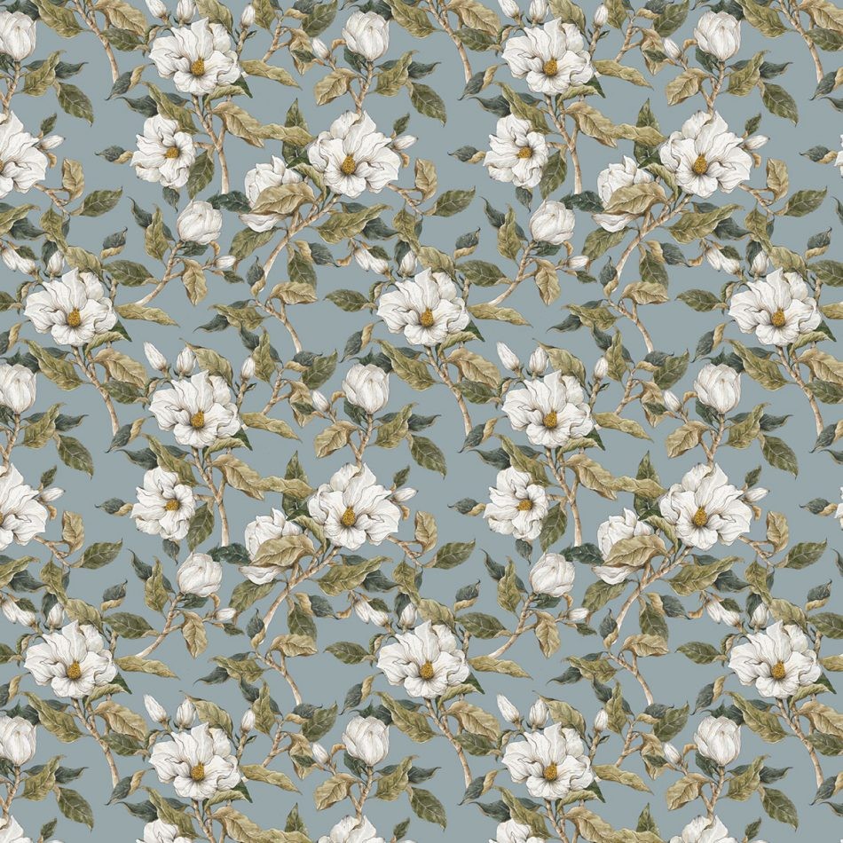 Tapeta Dekornik Magnolie Na Niebieskim Tle DEKO.TAP.055