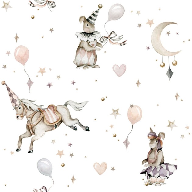 Tapeta Dekornik Girl’s magic white / Toys from the attic DEKO.TAP.166