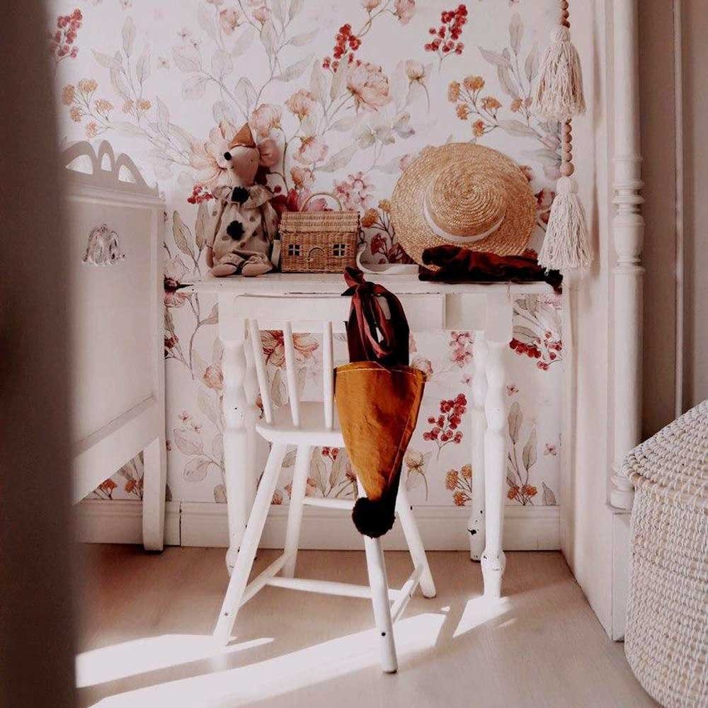 Tapeta Dekornik Jesienna Łąka White DEKO.TAP.115