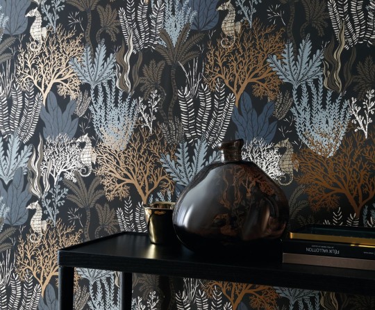 Casamance 74700508 Orphee Posidonie - tapeta w koralowce i koniki morskie