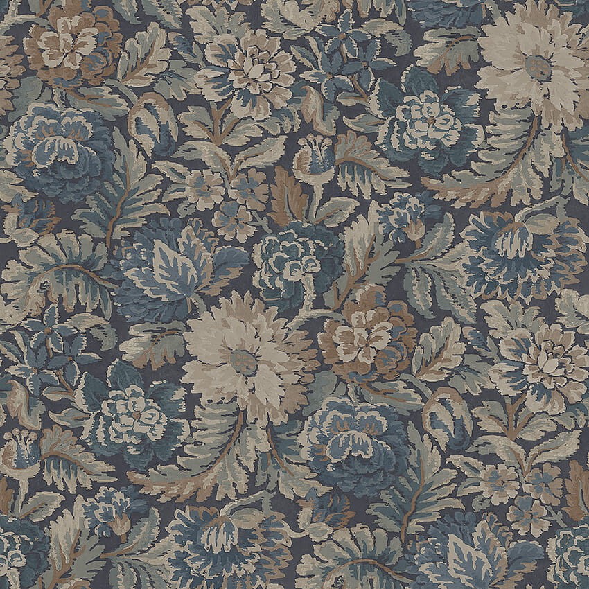 Boras Tapeter 3564 Cottage Garden Nightingale Blue - tapeta w kwiaty