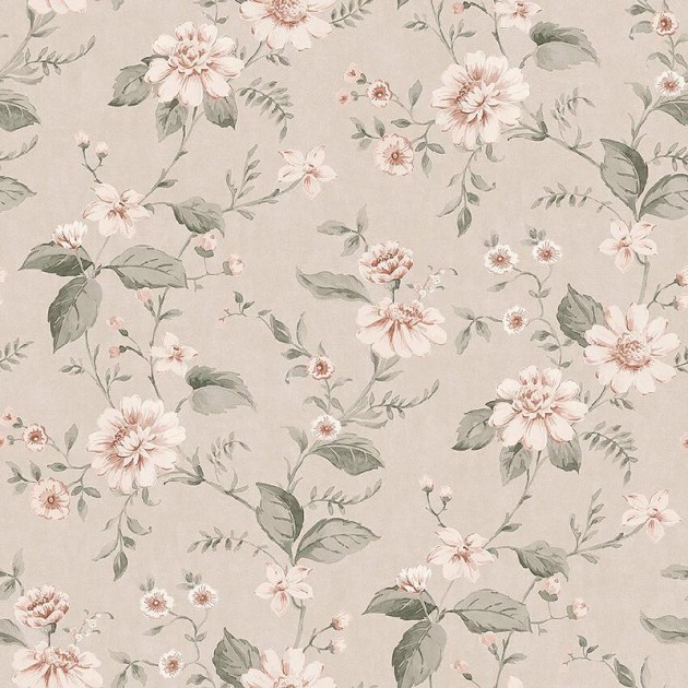 Boras Tapeter 3572 Cottage Garden Laura’s Cottage Pink - tapeta w kwiaty
