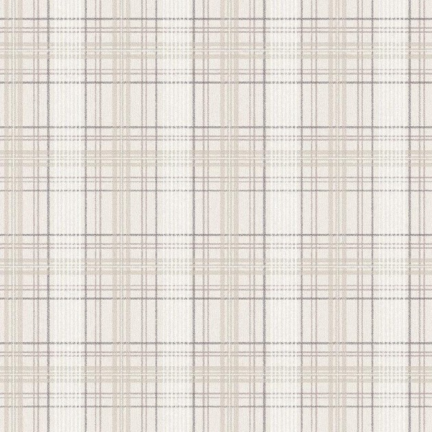 Boras Tapeter 3578 Cottage Garden Tailor’s Tweed Beige - tapeta w szkocką kratkę
