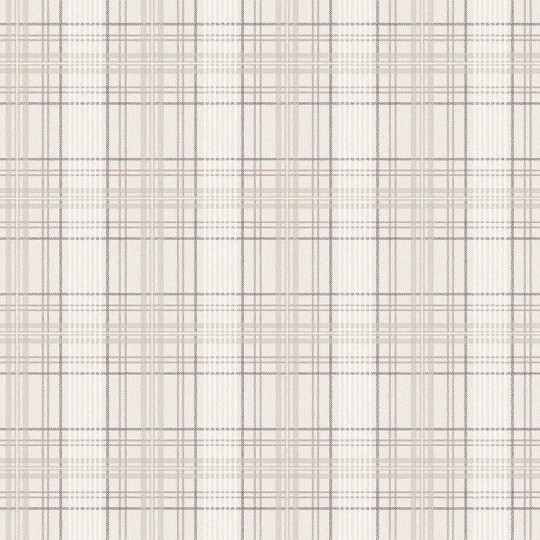 Boras Tapeter 3578 Cottage Garden Tailor’s Tweed Beige - tapeta w szkocką kratkę
